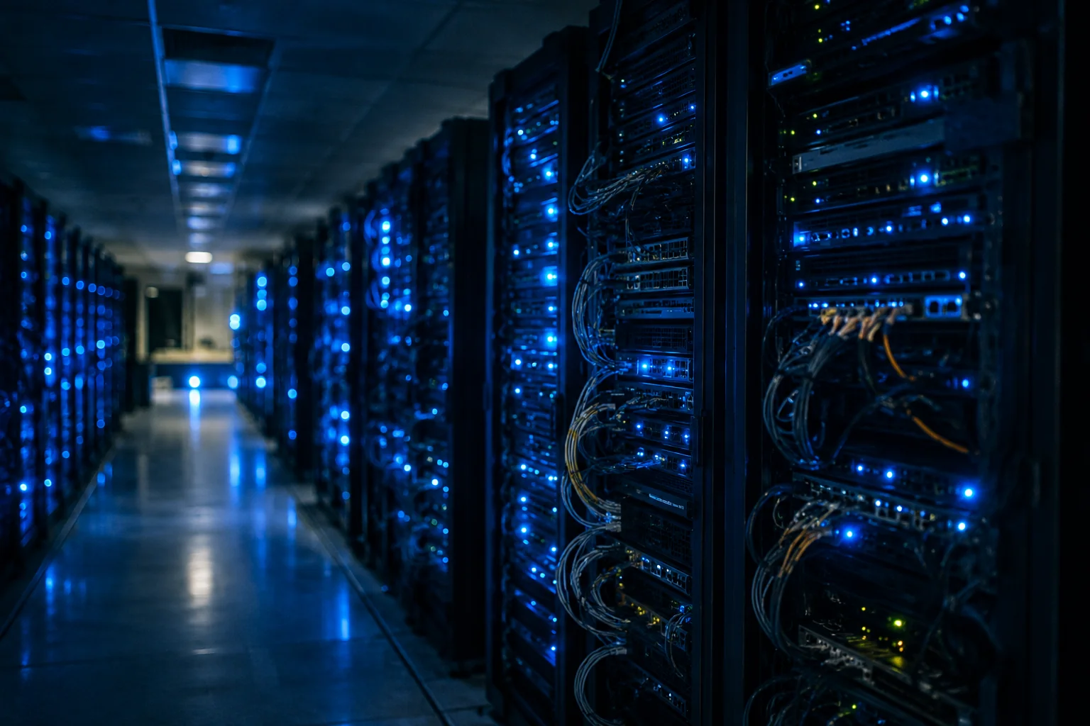 AI infrastructure and server racks